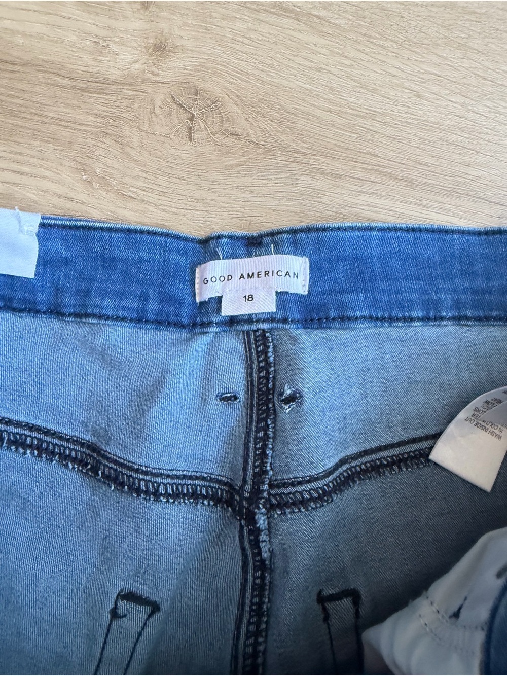 Good American NWT Good Waist Skinny High Rise Flat Tummy Tech SZ 18 - Picture 5 of 8